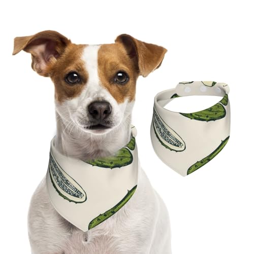 Essiggurken oder eingelegte Gurken, Hundehalstücher, Baumwoll-Haustierschal, verstellbare Lätzchen für Haustiere,S Essiggurken oder eingelegte Gurken, Hundehalstücher, Baumwoll-Haustierschal, verstellbare Lätzchen für Haustiere,S von InOmak