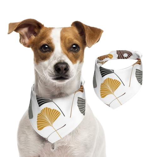 Ginkgoblätter, Hundehalstücher, Baumwoll-Haustierschal, verstellbare Lätzchen für Haustiere,S Ginkgoblätter, Hundehalstücher, Baumwoll-Haustierschal, verstellbare Lätzchen für Haustiere,S von InOmak