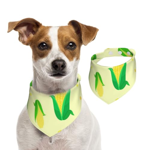 Grüner köstlicher Mais, Hundehalstücher, Baumwoll-Haustierschal, verstellbare Lätzchen für Haustiere,L Grüner köstlicher Mais, Hundehalstücher, Baumwoll-Haustierschal, verstellbare Lätzchen für Haustiere,L von InOmak