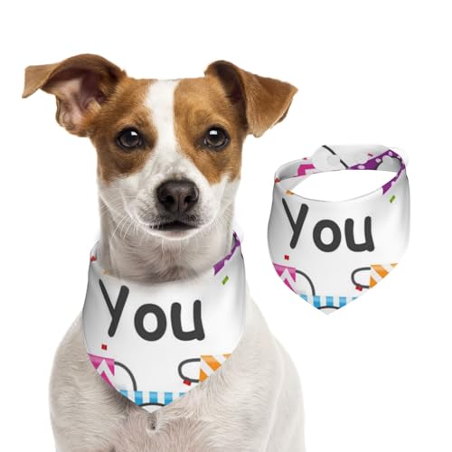 Ich Liebe Dich, Mama, Hundehalstücher, Baumwoll-Haustierschal, verstellbare Lätzchen für Haustiere,M Ich Liebe Dich, Mama, Hundehalstücher, Baumwoll-Haustierschal, verstellbare Lätzchen für Haustiere,M von InOmak