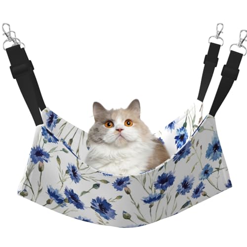 InOmak Blume Kornblume, Katzenhängematte, weiches, doppelseitiges Hängebett für kleine Hunde und Haustiere,L InOmak Blume Kornblume, Katzenhängematte, weiches, doppelseitiges Hängebett für kleine Hunde und Haustiere,L von InOmak