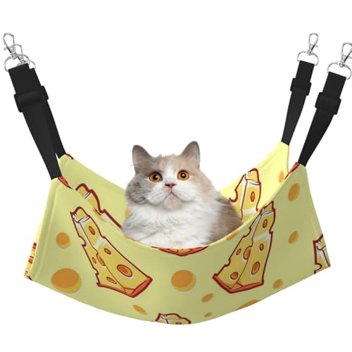 InOmak Käse, Katzenhängematte, weiches, doppelseitiges Hängebett für kleine Hunde und Haustiere,L InOmak Käse, Katzenhängematte, weiches, doppelseitiges Hängebett für kleine Hunde und Haustiere,L von InOmak