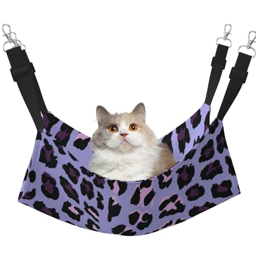 InOmak Rosa Lila Leopard, Katzenhängematte, weiches, doppelseitiges Hängebett für kleine Hunde und Haustiere,L InOmak Rosa Lila Leopard, Katzenhängematte, weiches, doppelseitiges Hängebett für kleine Hunde und Haustiere,L von InOmak