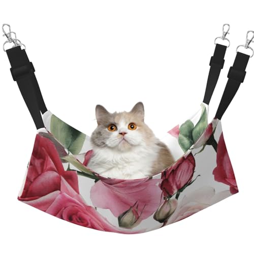InOmak Rosa Rose, Katzenhängematte, weiches, doppelseitiges Hängebett für kleine Hunde und Haustiere,L InOmak Rosa Rose, Katzenhängematte, weiches, doppelseitiges Hängebett für kleine Hunde und Haustiere,L von InOmak