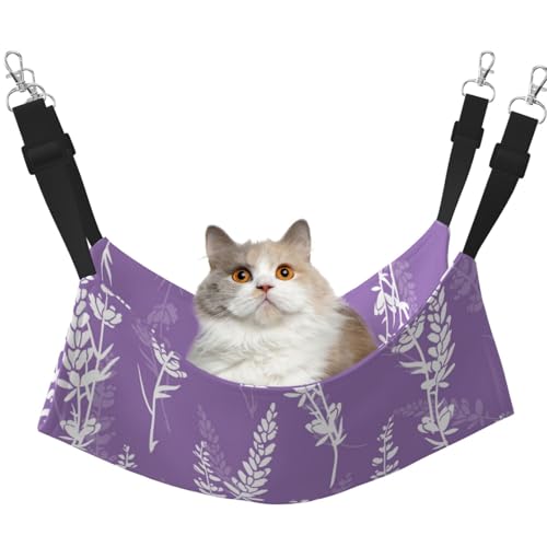 InOmak Schöne lila Lavendelblüten, Katzenhängematte, weiches, doppelseitiges Hängebett für kleine Hunde und Haustiere,M InOmak Schöne lila Lavendelblüten, Katzenhängematte, weiches, doppelseitiges Hängebett für kleine Hunde und Haustiere,M von InOmak