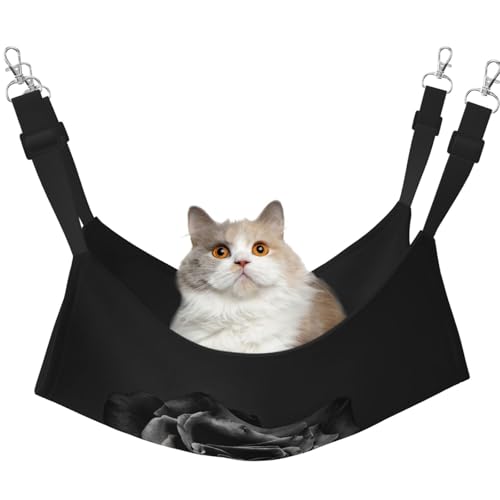 InOmak Schwarze Blume, Katzenhängematte, weiches, doppelseitiges Hängebett für kleine Hunde und Haustiere,M InOmak Schwarze Blume, Katzenhängematte, weiches, doppelseitiges Hängebett für kleine Hunde und Haustiere,M von InOmak