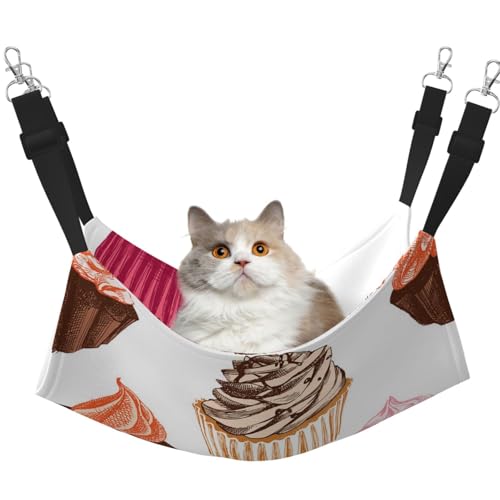 InOmak Süße Cupcakes, Katzenhängematte, weiches, doppelseitiges Hängebett für kleine Hunde und Haustiere,M InOmak Süße Cupcakes, Katzenhängematte, weiches, doppelseitiges Hängebett für kleine Hunde und Haustiere,M von InOmak