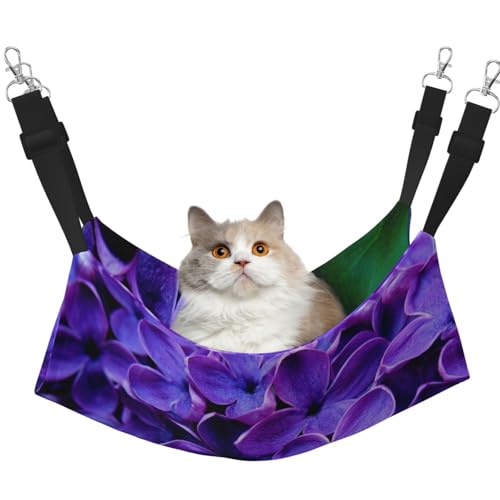 InOmak Violette Blume, Katzenhängematte, weiches, doppelseitiges Hängebett für kleine Hunde und Haustiere,L InOmak Violette Blume, Katzenhängematte, weiches, doppelseitiges Hängebett für kleine Hunde und Haustiere,L von InOmak