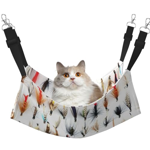InOmak White Fish Auswahl an traditionellen Fliegen zum Forellenfischen, Katzenhängematte, weiches, doppelseitiges Hängebett für kleine Hunde und Haustiere,L InOmak White Fish Auswahl an traditionellen Fliegen zum Forellenfischen, Katzenhängematte, weiches, doppelseitiges Hängebett für kleine Hunde und Haustiere,L von InOmak