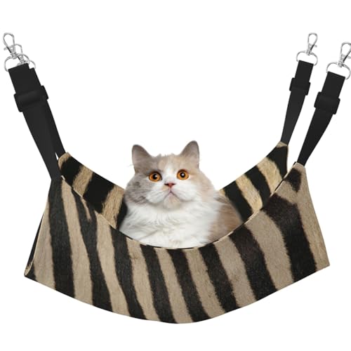 InOmak Zebrafell-Tier-Kunstfellmuster, Katzenhängematte, weiches, doppelseitiges Hängebett für kleine Hunde und Haustiere,L InOmak Zebrafell-Tier-Kunstfellmuster, Katzenhängematte, weiches, doppelseitiges Hängebett für kleine Hunde und Haustiere,L von InOmak