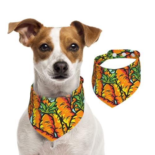 Karotten, Hundehalstücher, Baumwoll-Haustierschal, verstellbare Lätzchen für Haustiere,M Karotten, Hundehalstücher, Baumwoll-Haustierschal, verstellbare Lätzchen für Haustiere,M von InOmak