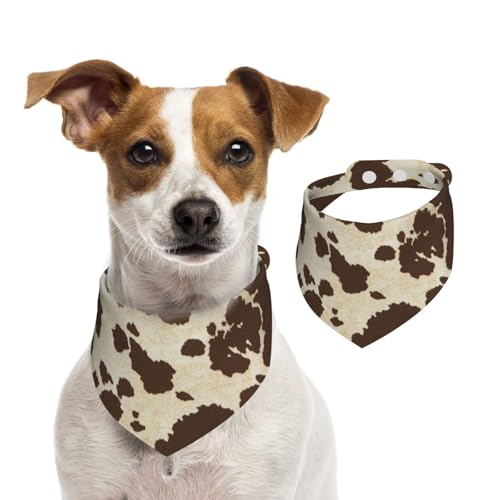 Kuhfelldruck, Hundehalstücher, Baumwoll-Haustierschal, verstellbare Lätzchen für Haustiere,S Kuhfelldruck, Hundehalstücher, Baumwoll-Haustierschal, verstellbare Lätzchen für Haustiere,S von InOmak