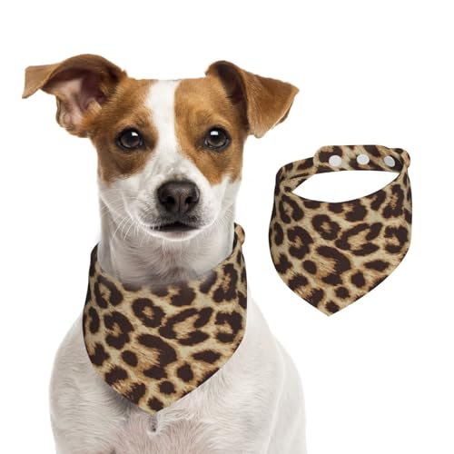 Lustiger Leopardendruck, Hundehalstücher, Baumwoll-Haustierschal, verstellbare Lätzchen für Haustiere,L Lustiger Leopardendruck, Hundehalstücher, Baumwoll-Haustierschal, verstellbare Lätzchen für Haustiere,L von InOmak