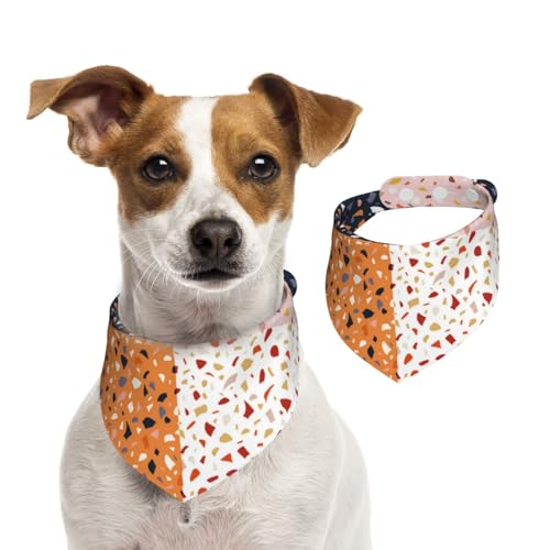 Nahtlose Vektor-Terrazzo-Muster, Hundehalstücher, Baumwoll-Haustierschal, verstellbare Lätzchen für Haustiere,S Nahtlose Vektor-Terrazzo-Muster, Hundehalstücher, Baumwoll-Haustierschal, verstellbare Lätzchen für Haustiere,S von InOmak