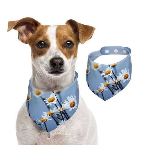 Natur Weiße Blume, Hundehalstücher, Baumwoll-Haustierschal, verstellbare Lätzchen für Haustiere,M Natur Weiße Blume, Hundehalstücher, Baumwoll-Haustierschal, verstellbare Lätzchen für Haustiere,M von InOmak
