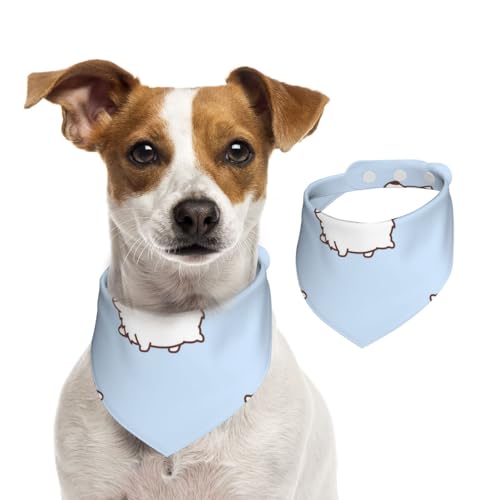 Niedliches Samojeden-Hunde-Spaziergangsmuster, Hundehalstücher, Baumwoll-Haustierschal, verstellbare Lätzchen für Haustiere,M Niedliches Samojeden-Hunde-Spaziergangsmuster, Hundehalstücher, Baumwoll-Haustierschal, verstellbare Lätzchen für Haustiere,M von InOmak