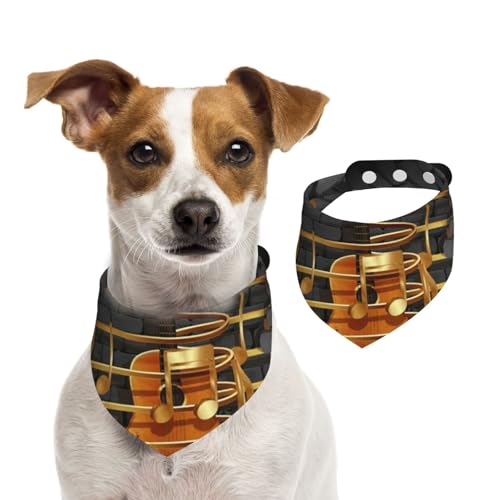 Note Gitarre gedruckt, Hundehalstücher, Baumwoll-Haustierschal, verstellbare Lätzchen für Haustiere,S Note Gitarre gedruckt, Hundehalstücher, Baumwoll-Haustierschal, verstellbare Lätzchen für Haustiere,S von InOmak