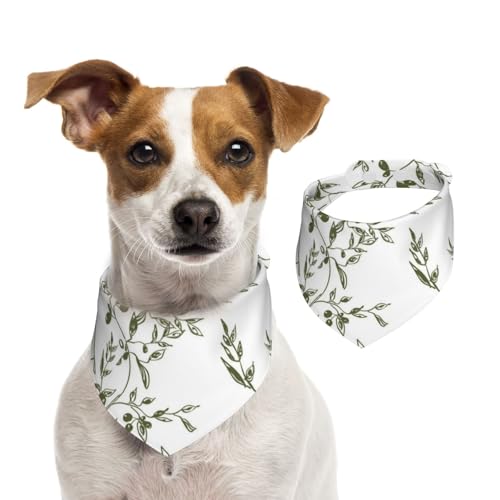 Olivenzweig, handgezeichnet, Essen, und, Trinken, Hundehalstücher, Baumwoll-Haustierschal, verstellbare Lätzchen für Haustiere,L Olivenzweig, handgezeichnet, Essen, und, Trinken, Hundehalstücher, Baumwoll-Haustierschal, verstellbare Lätzchen für Haustiere,L von InOmak