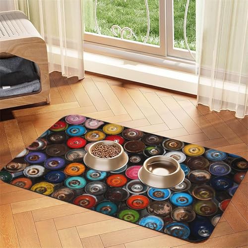 Paint Can Spray,Waterproof Pet Feeding Mat,PU Leather Placemats for Cat Dog Water Bowl,Food Mats,30x45cm Paint Can Spray,Waterproof Pet Feeding Mat,PU Leather Placemats for Cat Dog Water Bowl,Food Mats,30x45cm von InOmak