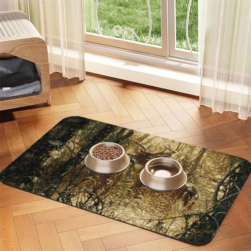Print Nature Wild Animal Deers,Waterproof Pet Feeding Mat,PU Leather Placemats for Cat Dog Water Bowl,Food Mats,40x60cm Print Nature Wild Animal Deers,Waterproof Pet Feeding Mat,PU Leather Placemats for Cat Dog Water Bowl,Food Mats,40x60cm von InOmak