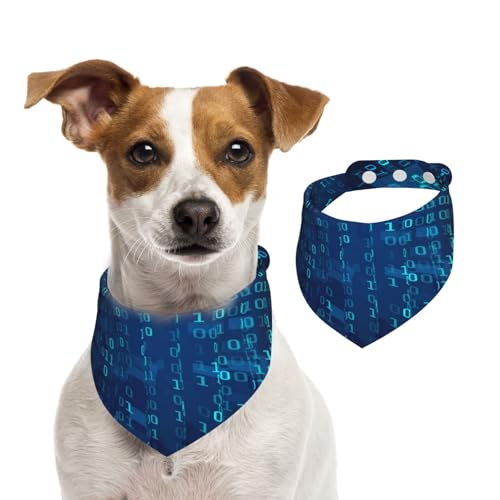 Programmierer, Blau, Binärcode, Hundehalstücher, Baumwoll-Haustierschal, verstellbare Lätzchen für Haustiere,M Programmierer, Blau, Binärcode, Hundehalstücher, Baumwoll-Haustierschal, verstellbare Lätzchen für Haustiere,M von InOmak