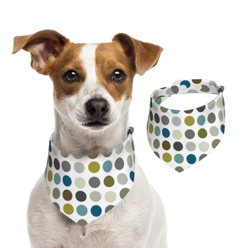 Retro-Mod-Tupfenmuster, Hundehalstücher, Baumwoll-Haustierschal, verstellbare Lätzchen für Haustiere,S Retro-Mod-Tupfenmuster, Hundehalstücher, Baumwoll-Haustierschal, verstellbare Lätzchen für Haustiere,S von InOmak
