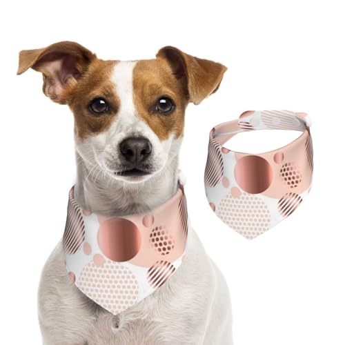 Rose Gold Wave, Hundehalstücher, Baumwoll-Haustierschal, verstellbare Lätzchen für Haustiere,M Rose Gold Wave, Hundehalstücher, Baumwoll-Haustierschal, verstellbare Lätzchen für Haustiere,M von InOmak