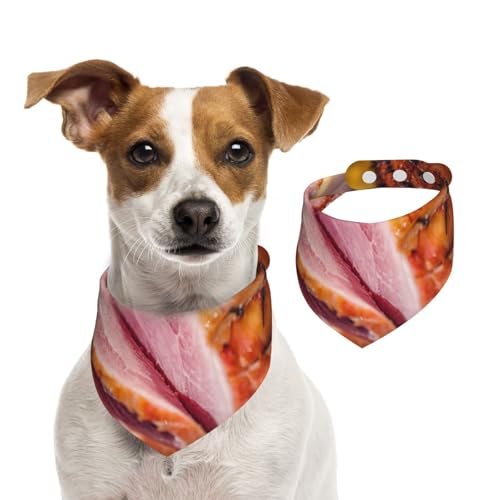 Schinken, Hundehalstücher, Baumwoll-Haustierschal, verstellbare Lätzchen für Haustiere,M Schinken, Hundehalstücher, Baumwoll-Haustierschal, verstellbare Lätzchen für Haustiere,M von InOmak