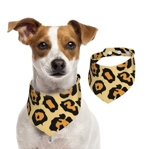 Schöner Leopardenmuster-Aufdruck, Hundehalstücher, Baumwoll-Haustierschal, verstellbare Lätzchen für Haustiere,M Schöner Leopardenmuster-Aufdruck, Hundehalstücher, Baumwoll-Haustierschal, verstellbare Lätzchen für Haustiere,M von InOmak