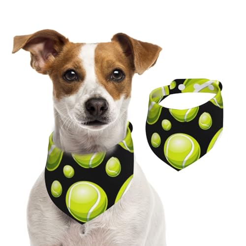 Tennis, Hundehalstücher, Baumwoll-Haustierschal, verstellbare Lätzchen für Haustiere,L Tennis, Hundehalstücher, Baumwoll-Haustierschal, verstellbare Lätzchen für Haustiere,L von InOmak