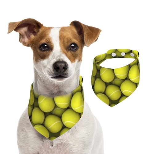 Tennisbälle, Hundehalstücher, Baumwoll-Haustierschal, verstellbare Lätzchen für Haustiere,M Tennisbälle, Hundehalstücher, Baumwoll-Haustierschal, verstellbare Lätzchen für Haustiere,M von InOmak