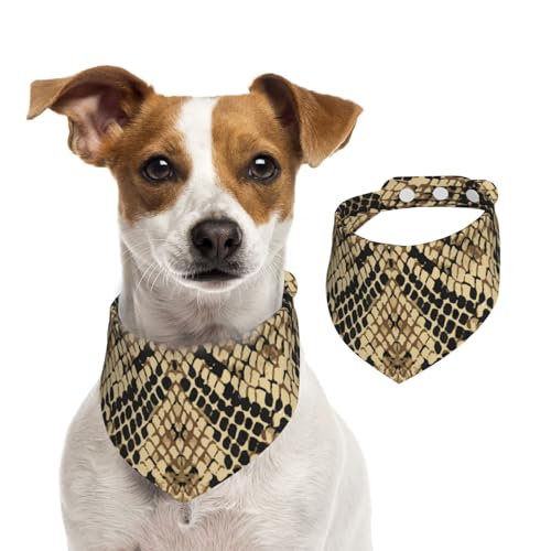 Tierische Schlangenhautkunst, Hundehalstücher, Baumwoll-Haustierschal, verstellbare Lätzchen für Haustiere,S Tierische Schlangenhautkunst, Hundehalstücher, Baumwoll-Haustierschal, verstellbare Lätzchen für Haustiere,S von InOmak