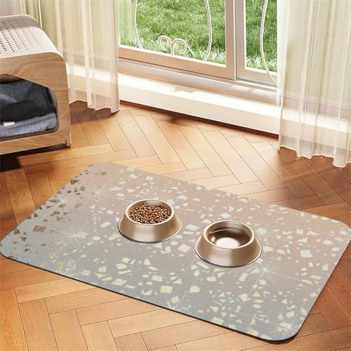 Vintage Glam Gold Stern Folie funkeln,Futtermatte für Haustiere, Tischsets aus PU-Leder für Katzen und Hunde,40x60cm Vintage Glam Gold Stern Folie funkeln,Futtermatte für Haustiere, Tischsets aus PU-Leder für Katzen und Hunde,40x60cm von InOmak