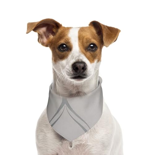 Welle Geometrisch Grau Silber, Hundehalstücher, Baumwoll-Haustierschal, verstellbare Lätzchen für Haustiere,L Welle Geometrisch Grau Silber, Hundehalstücher, Baumwoll-Haustierschal, verstellbare Lätzchen für Haustiere,L von InOmak