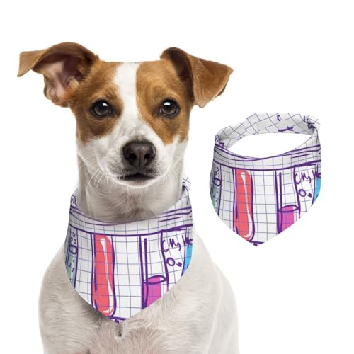 Wissenschaftliches Chemielabor, Hundehalstücher, Baumwoll-Haustierschal, verstellbare Lätzchen für Haustiere,S Wissenschaftliches Chemielabor, Hundehalstücher, Baumwoll-Haustierschal, verstellbare Lätzchen für Haustiere,S von InOmak