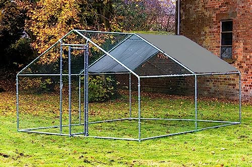InTheMarket Geflügelgehege mit Abdeckung, stabile 2-Panel-Tür (2x3M, 4x3M, 6x3M) (4m x 3m)) von InTheMarket