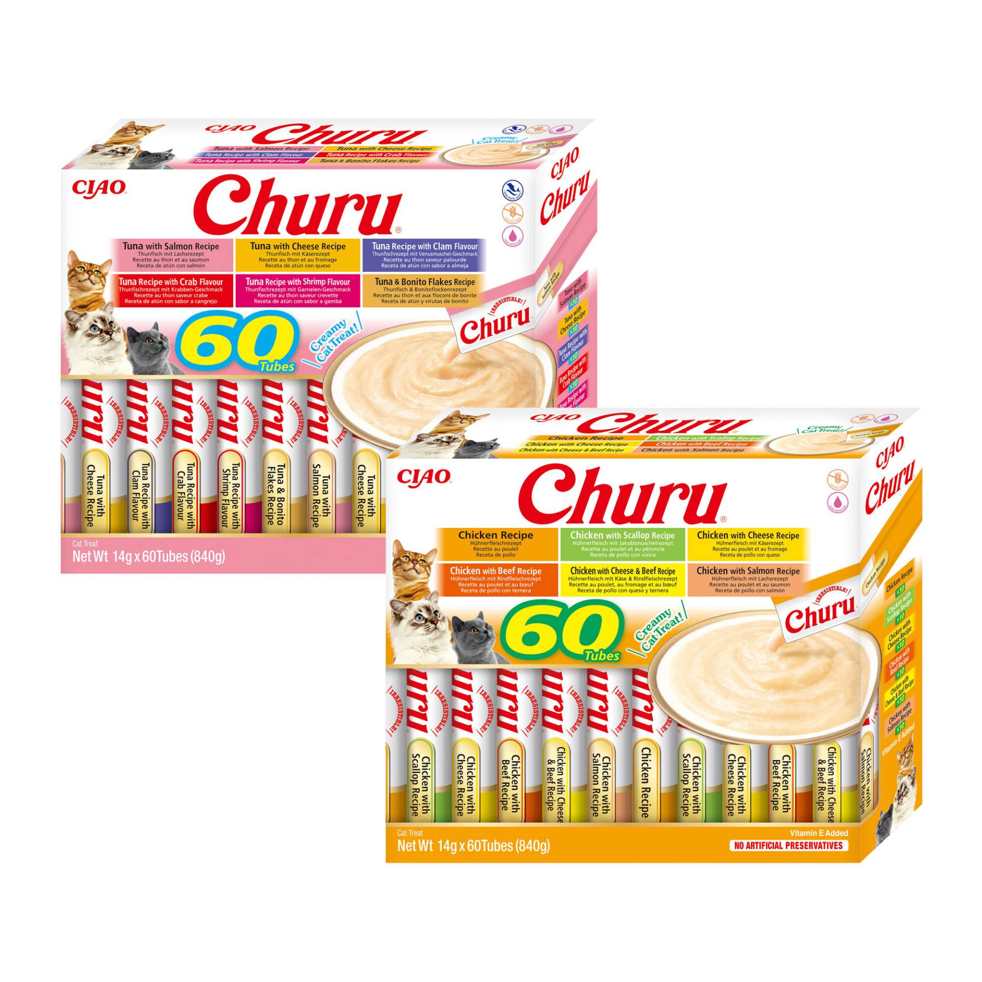 Inaba Churu Variety Box - 60 Stück - Sorte Thunfisch - 60 Stück von Inaba