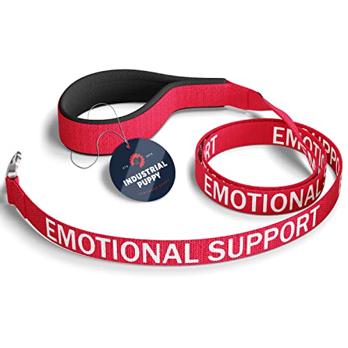 Industrial Puppy ESA-Hundeleine mit Neoprengriff und reflektierendem Emotional Support-Schriftzug – Rot, 4 Fuß lang, 1 Zoll breit, für große Hunde Industrial Puppy ESA-Hundeleine mit Neoprengriff und reflektierendem Emotional Support-Schriftzug – Rot, 4 Fuß lang, 1 Zoll breit, für große Hunde von Industrial Puppy