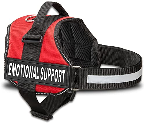 Industrial Puppy Emotionale Unterstützung Hundegeschirr mit reflektierenden Trägern, baren Patches, Griff an der Oberseite | 7 verstellbare Größen | robuste Konstruktion Industrial Puppy Emotionale Unterstützung Hundegeschirr mit reflektierenden Trägern, baren Patches, Griff an der Oberseite | 7 verstellbare Größen | robuste Konstruktion von Industrial Puppy
