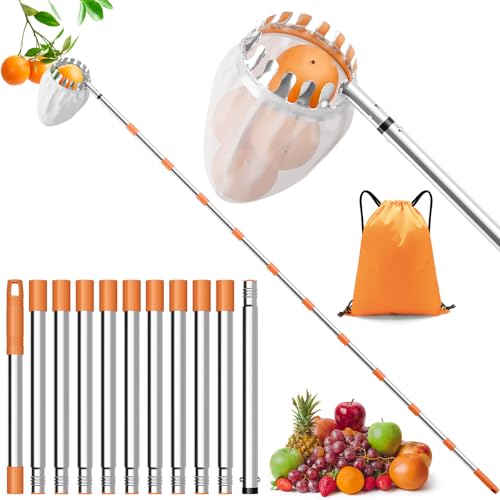 4,2m ObstpflüCker für Kirschen,Diameter 16 cm,KirschenpflüCker,ApfelpflüCker Kirschpflücker mit Teleskopstiel und Baumwollbeutel,Pflaumenpflücker Zur Erreichung Unzugänglicher Orte in Obstbäumen 4,2m ObstpflüCker für Kirschen,Diameter 16 cm,KirschenpflüCker,ApfelpflüCker Kirschpflücker mit Teleskopstiel und Baumwollbeutel,Pflaumenpflücker Zur Erreichung Unzugänglicher Orte in Obstbäumen von InemzTal