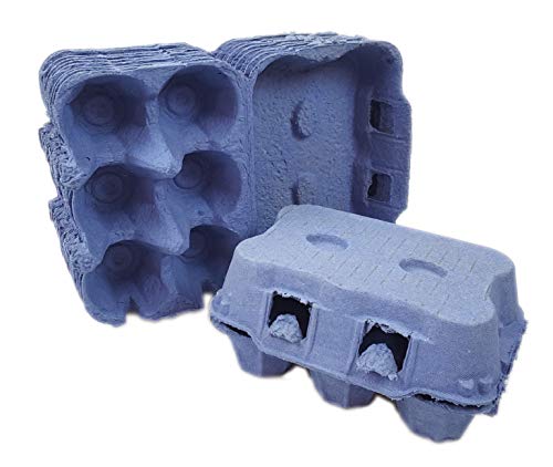 Ingbertson 10x Eierkartons blau für 6 Eier/Eierschachteln für Hühnereier ohne Aufdruck Eierpappen Eierhöcker Eierlagen Eierschachteln (10, für je 6 Eier, Blau) von Ingbertson