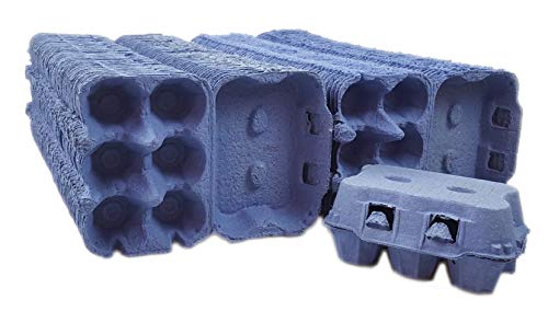 Ingbertson 115x Eierkartons blau für 6 Eier/Eierschachteln für Hühnereier ohne Aufdruck Eierpappen Eierhöcker Eierlagen Eierschachteln (115, für je 6 Eier, Blau) von Ingbertson