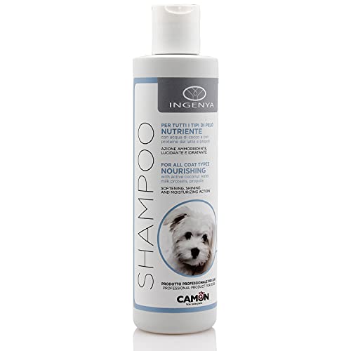 Ingenya Camon Professionelles Shampoo für die Reinigung des Hundes – schützt und stärkt alle Arten von Fell – 250 ml von Ingenya