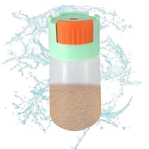 Injuv Aquarium-Futterspender,Teichfisch-Futterbehälter | 0,5 g präzise messende, nachfüllbare Babyflasche, manuelle Fischfutterhalter für Aquarien von Injuv