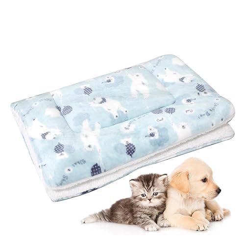 Injuv Hundebettmatratze - Weiche, warme Kissenmatte für Hunde und Katzen,Waschbare Katzen-Beruhigungsdecken für den Schlaf von Welpen, Katzen, Haustieren und Kleintieren von Injuv