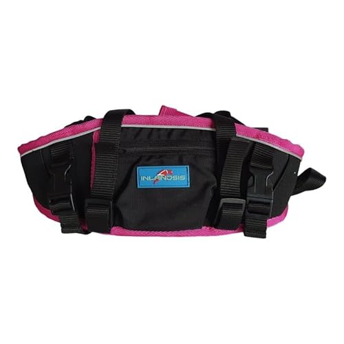 Inlandsis Canicross Skijoring Aircross Gurt für Hund - Rosa / Schwarz - S/M von Inlandsis