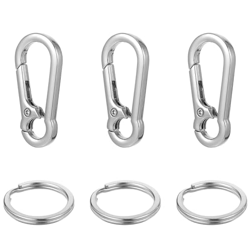 Haustiermarken-Schnell-Clips, 3 Sets, Hundemarken-Clips, Edelstahl, Katzen- und Hundehalsband-Clip, robuste Hundemarken, Befestigungsringe, Halter für mittelgroße und große Hunde, Katzen, Haustiere von InnoHHustle
