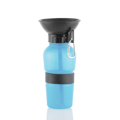 InnovaGoods - Tragbare Hundetrinkflasche IG117216, BPA-frei, Auslaufsicher mit AutoPump, Leicht und Benutzerfreundlich, Ideal für Unterwegs, Napf für Hunde und kleine Tiere, Blau, 1 Stück, Gummi von InnovaGoods