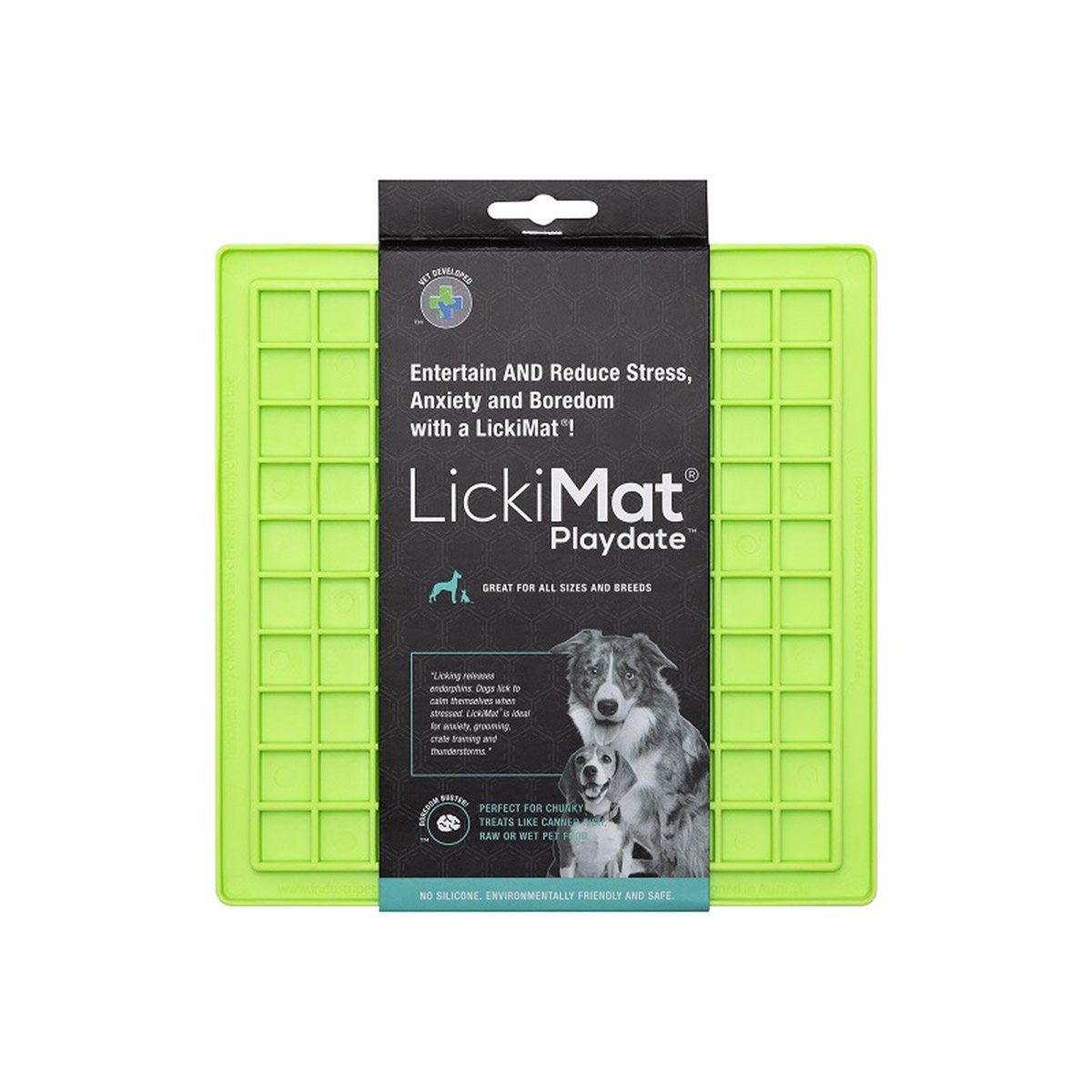 LickiMat Playdate Leckmatte Grün von Innovative Pet Products