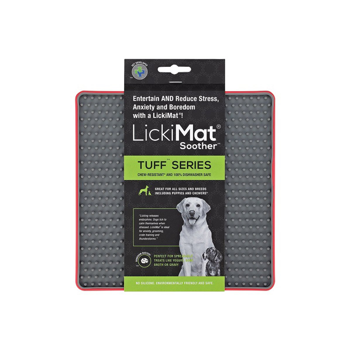 LickiMat Soother Tuff Leckmatte Rot von Innovative Pet Products